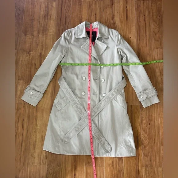 Coach Beige Double-Breasted Trench Coat - Picture 11 of 16